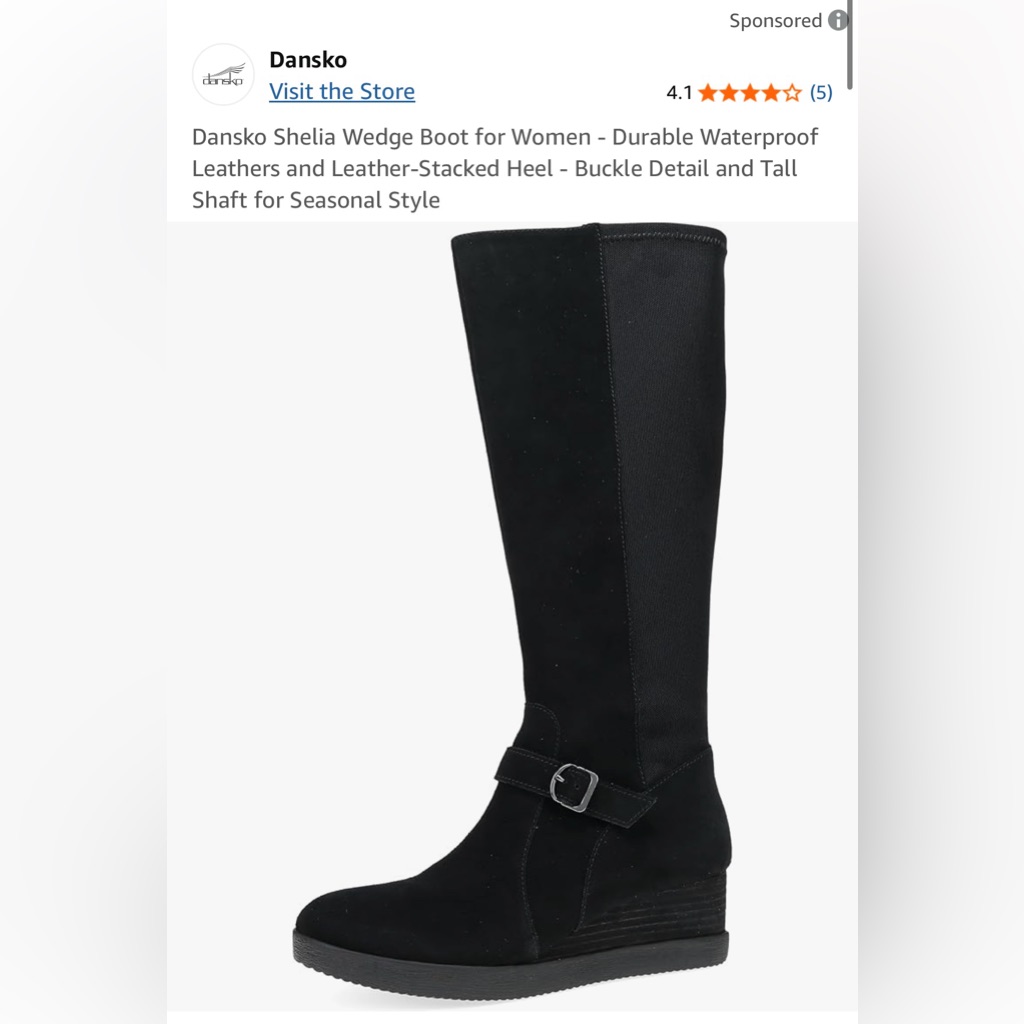 Dansko Shelia Wedge Boots Size 40